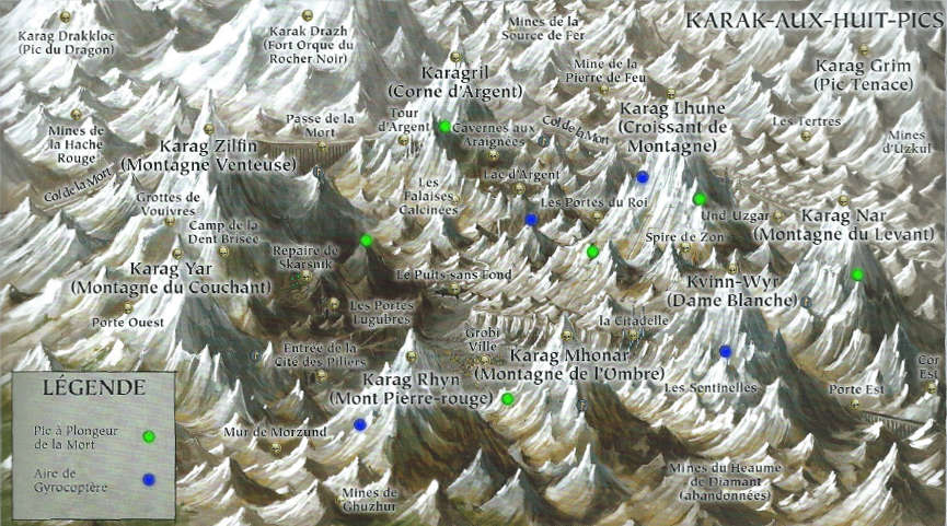Carte d'ensemble de la citadelle Karak huit Pics